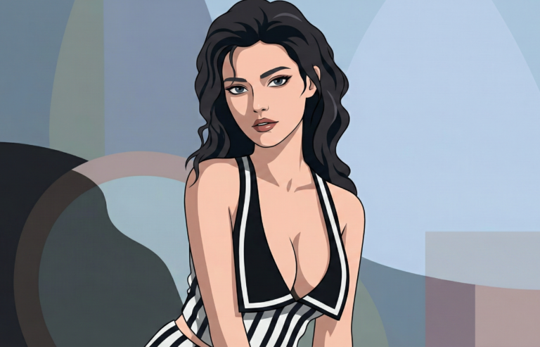 Love doll vendor sample doll posing with cleavage showing